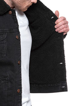 KURTKA JEANSOWA WRANGLER 124MJ SHERPA BLACK WASHED W4MSB5236 112129149