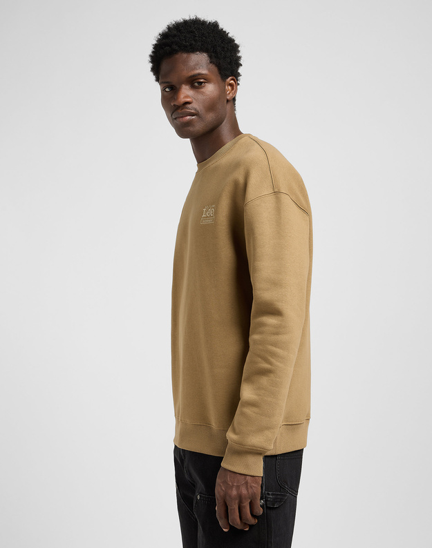 MESKA BLUZA LEE WW ESSENTIAL CREW DARK KHAKI 112372357