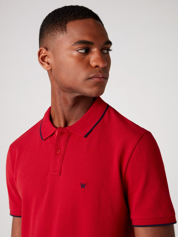 MĘSKA KOSZULKA POLO WRANGLER SS PIQUE POLO RED W7D5K4X47 112131758