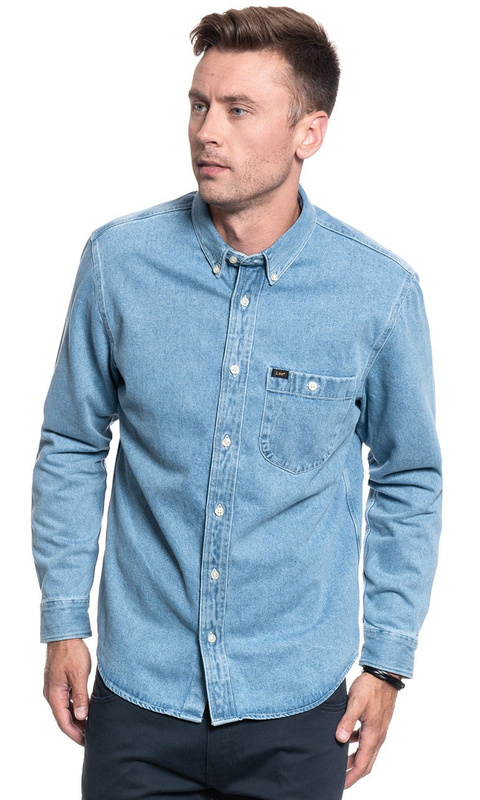 LEE RIVETED SHIRT MĘSKA KOSZULA JEANSOWA FADED BLUE L66IEOOF 112116425