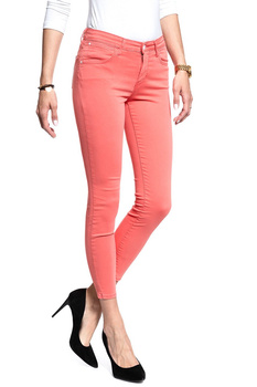 SPODNIE WRANGLER DAMSKIE SKINNY CROP CORAL W28MHL12B 112128458