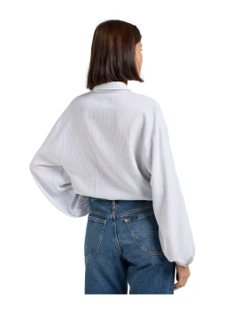 DAMSKA KOSZULA LEE BLOUSE WITH TIE FRONT CONCRETE PINSTRIPE 112363504