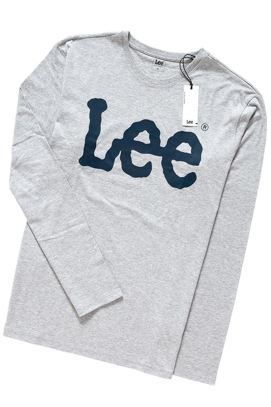 LEE LOGO TEE LS GREY MELE L63TAI37