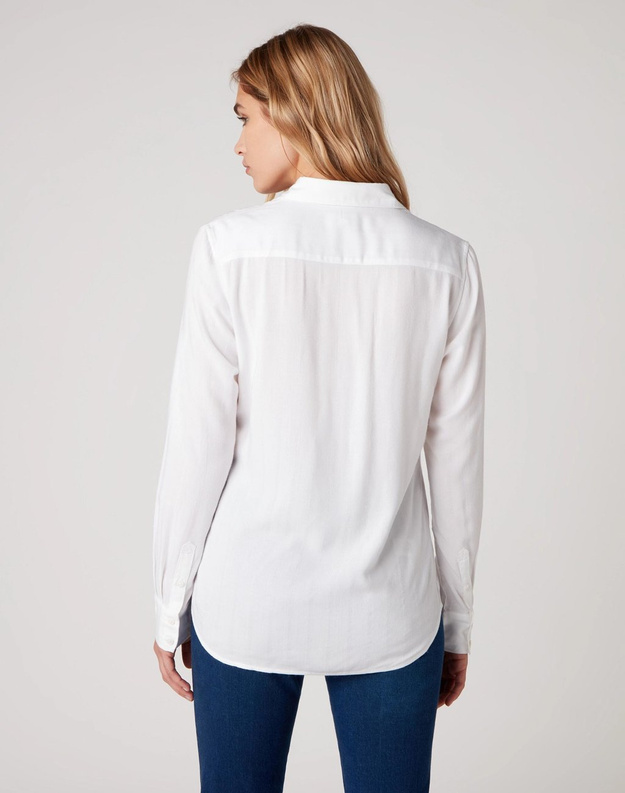 DAMSKA KOSZULA MATERIAŁOWA WRANGLER UTILITY SHIRT WHITE W5R55I989 112130313