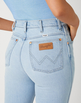 WRANGLER damskie spodnie jeansowe WIDE WEST BRIGHT CLOUD 112141309