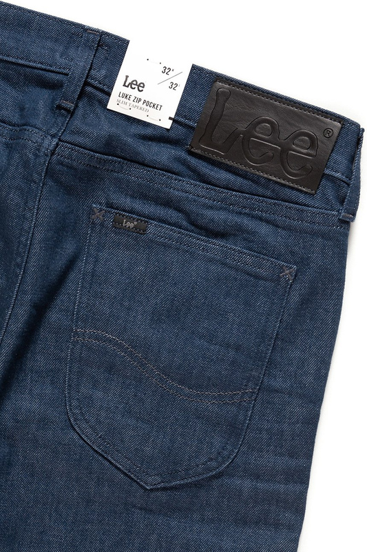 JEANSY MĘSKIE LEE LUKE ZIP POCKET WORK BLUE L72GDOAR 112119655