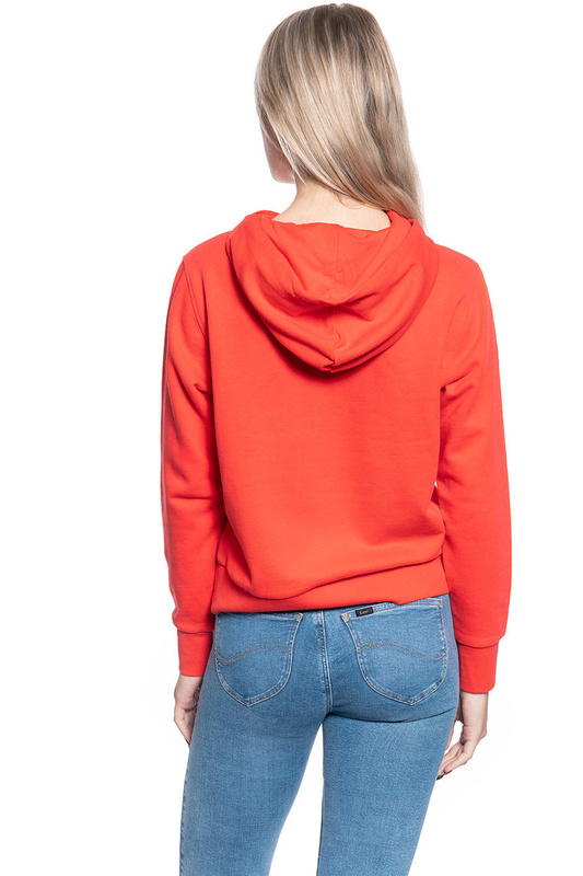 WRANGLER LOGO HOODIE BITTERSWEET RED W6N4HPXBO 112130794