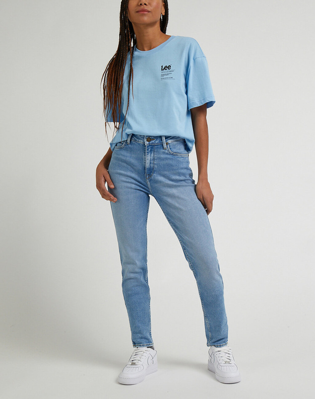 LEE SCARLETT HIGH DAMSKIE SPODNIE JEANSOWE JEANSY DŻINS RUSHING IN LIGHT L626GUB43 112333697