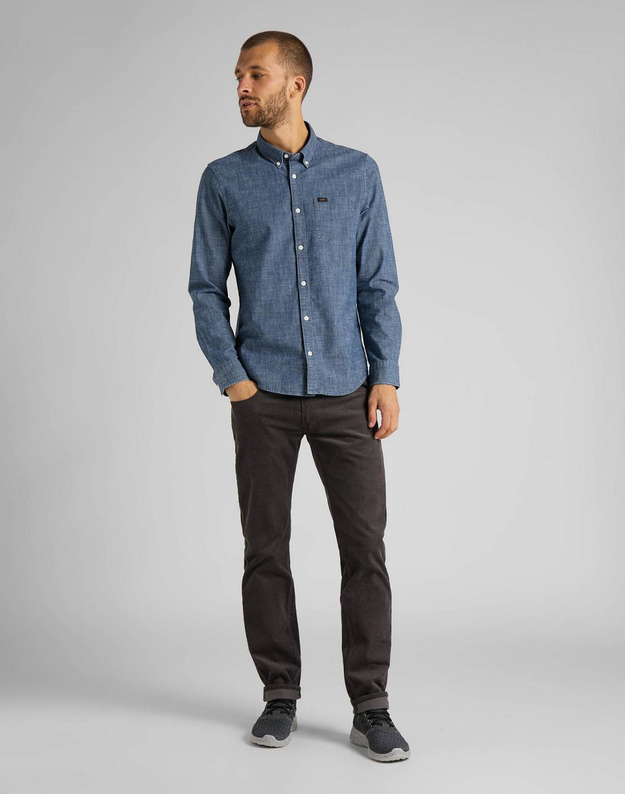 LEE LEE BUTTON DOWN MĘSKA KOSZULA WASHED BLUE L880ORLR 112123361