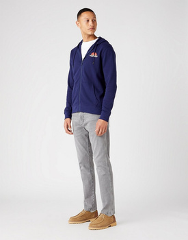 WRANGLER ZIP THRU RAINBOW MĘSKA BLUZA ROZPINANA LOGO MEDIEVAL BLUE W6J0ILX9I 112146207