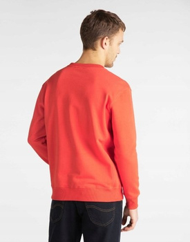 LEE PLAIN CREW SWS MĘSKA BLUZA POPPY RED L81ISPNH 112121770