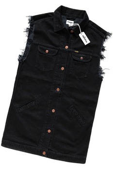 DAMSKA BEZRĘKAWNIK JEANSOWY WRANGLER LONG VEST BLACK W418RJ24Q 112128797