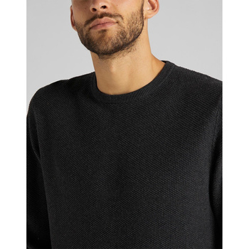 LEE BASIC TEXTURED CREW DARK GREY MELE L85BOC06 112122597
