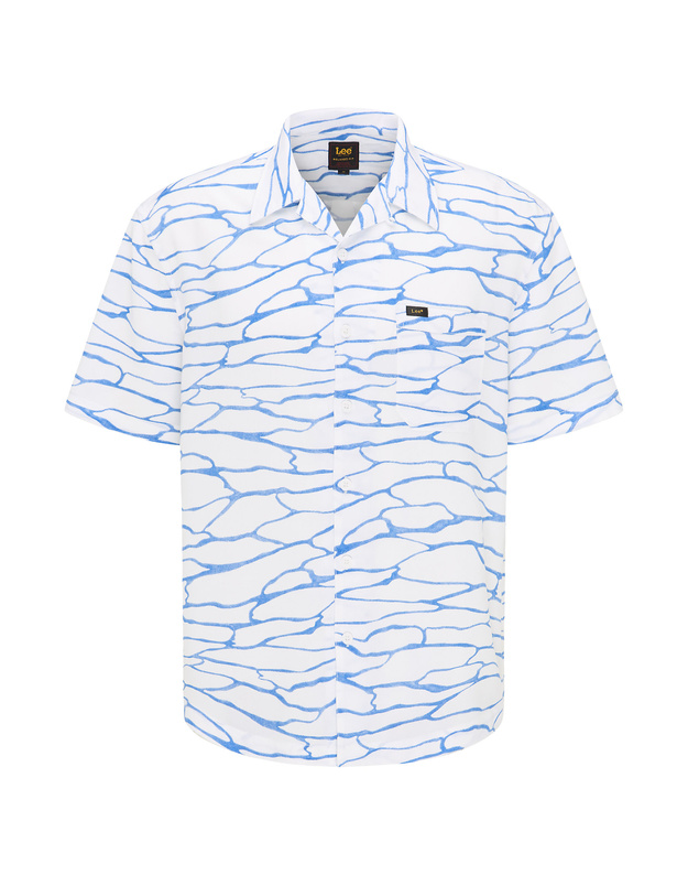 LEE SS RESORT SHIRT MĘSKA KOSZULA MATERIAŁOWA WHITE CANVAS L67PQJRR 112116926