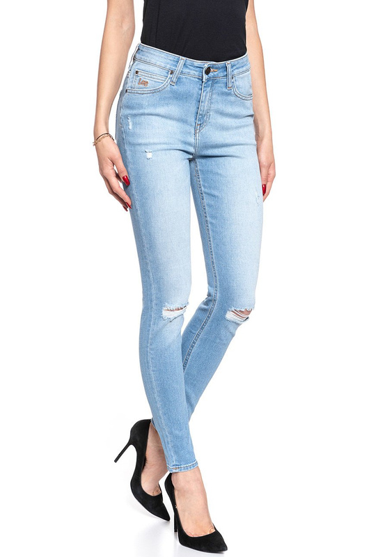 SPODNIE DAMSKIE LEE SCARLETT HIGH BLUE SLASHED L31AROWK 112107008
