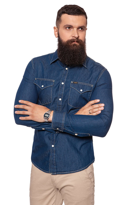 LEE WESTERN SHIRT NAVY L644MH35