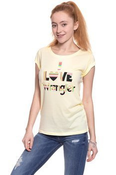 WRANGLER T SHIRT DAMSKI I LOVE TEE ETHEREAL YELLOW W700LF6UF 112130874