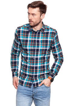 KOSZULA WRANGLER LS 1PKT BUTTON DOWN BLUE BAY W5874T2VG 112129586