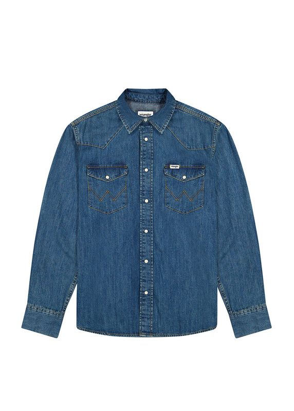 MESKA KOSZULA WRANGLER WESTERN SHIRT OLIVE BREEZE 112371572