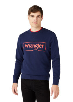 WRANGLER FRAME LOGO SWS MĘSKA BLUZA NAVY W6H1HA114 112146193