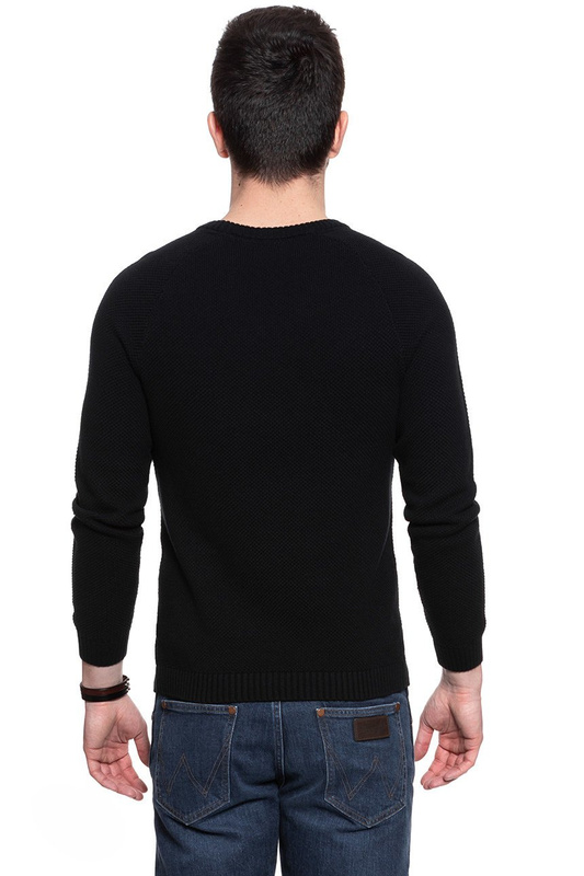 MĘSKI SWETER LEE RICE KNIT BLACK L83MOC01 112122399