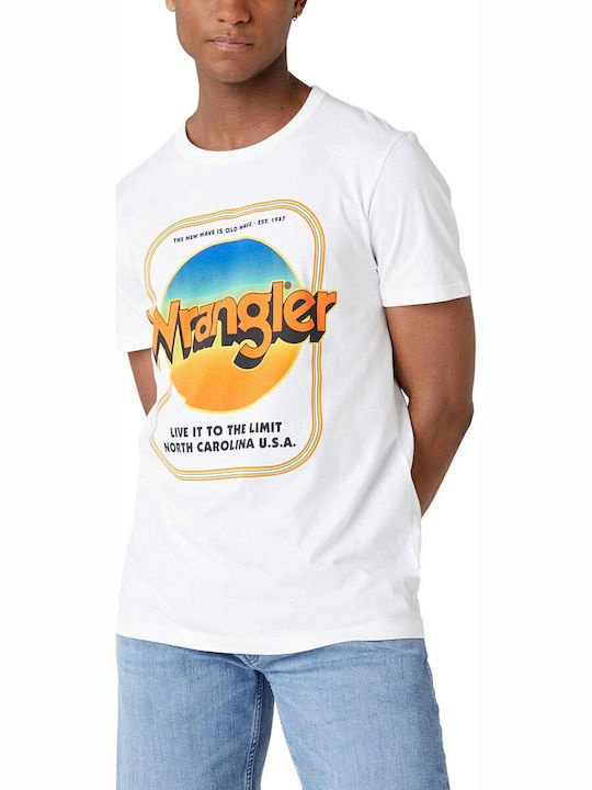 WRANGLER SS GOOD TIMES TEE MĘSKI T-SHIRT TRUE WHITE W7F8FKXW2 112131816