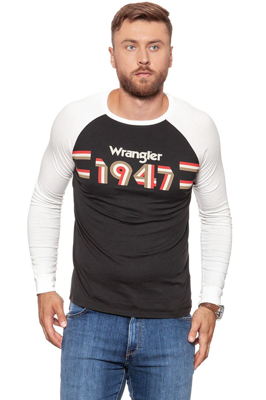 LONGSLEEVE WRANGLER LS 1947 TEE FADED BLACK W7B82GOV6 112131552