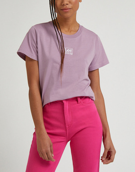 LEE SMALL LOGO TEE DAMKSA KOSZULKA Z NADRUKIEM NADRUK T-SHIRT PLUM L49EEHA39 112333683