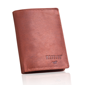 MUSTANG Denimo Wallet Side Opening SKÓRZANY PORTFEL POJEMNY NA KARTY PREMIUM 