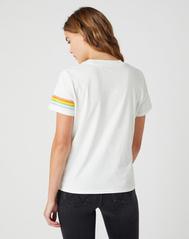 DAMSKI T-SHIRT WRANGLER HIGH RIB REGULAR TEE WORN WHITE W7N9-GH-W02 112132001