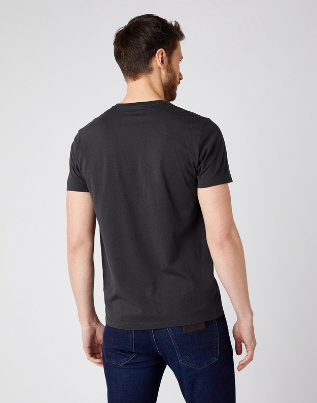 MĘSKI T-SHIRT WRANGLER AMERICANA TEE FADED BLACK W7J6D3XV6 112141553