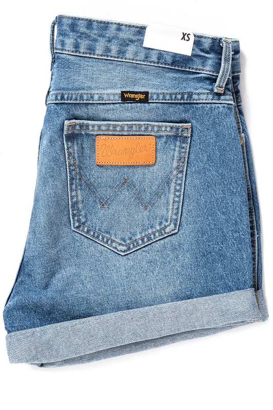 DAMSKIE SPODENKI WRANGLER BOYFRIEND SHORT MOTEL BLUE W29KVC245 112128580