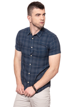 KOSZULA MĘSKA KRÓTKI RĘKAW WRANGLER SS 1PKT SHIRT NAVY W5881OR35 112129598