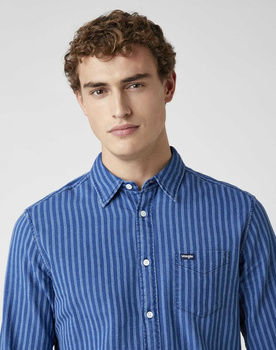 KOSZULA MĘSKA WRANGLER LS 1PKT SHIRT INDIGO W5A1TT452 112129992