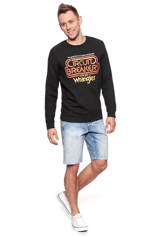 BLUZA WRANGLER MĘSKA CIRCUIT SWEAT FADED BLACK W6546I4V6 112130549