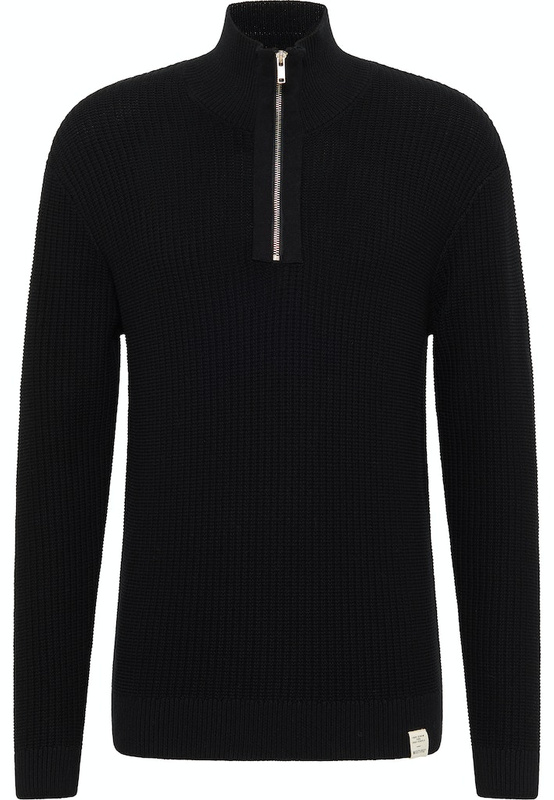 Męski Sweter Mustang Style Emil T Ziptroyer Black 1014440 4142 