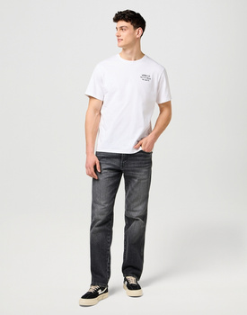 MESKA KOSZULKA WRANGLER EMBROIDERY TEE WORN WHITE 112371487