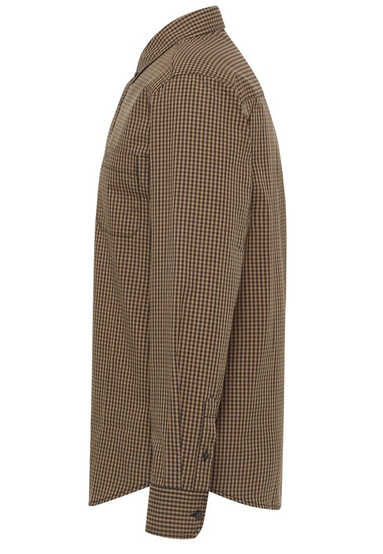 Męska Koszula Mustang Style Chester Gingham Check Brown Navy 1016087 12690