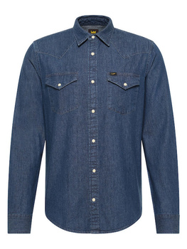 LEE REGULAR WESTERN MĘSKA KOSZULA JEANSOWA JEANS MID STONE L66WCUVK 112321897