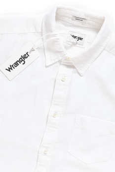 KOSZULA MĘSKA KRÓTKI RĘKAW WRANGLER S/S 1PKT SHIRT WHITE W5860LO12 112129504