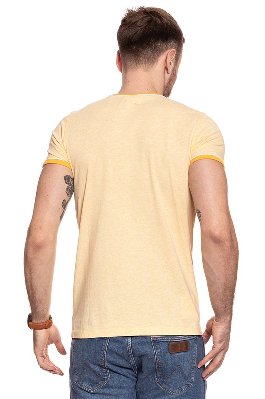 KOSZULKA WRANGLER RINGER LOGO TEE AMBER YELLOW W7B45FQUY 112131479