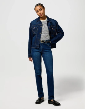 DAMSKA KOSZULKA WRANGLER FEMME KNIT HENLEY NAVY 112370742