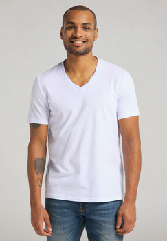 MUSTANG 2-Pack V-Neck MĘSKA KOSZULKA T-SHIRT DWUPAK general White 1006170 2045