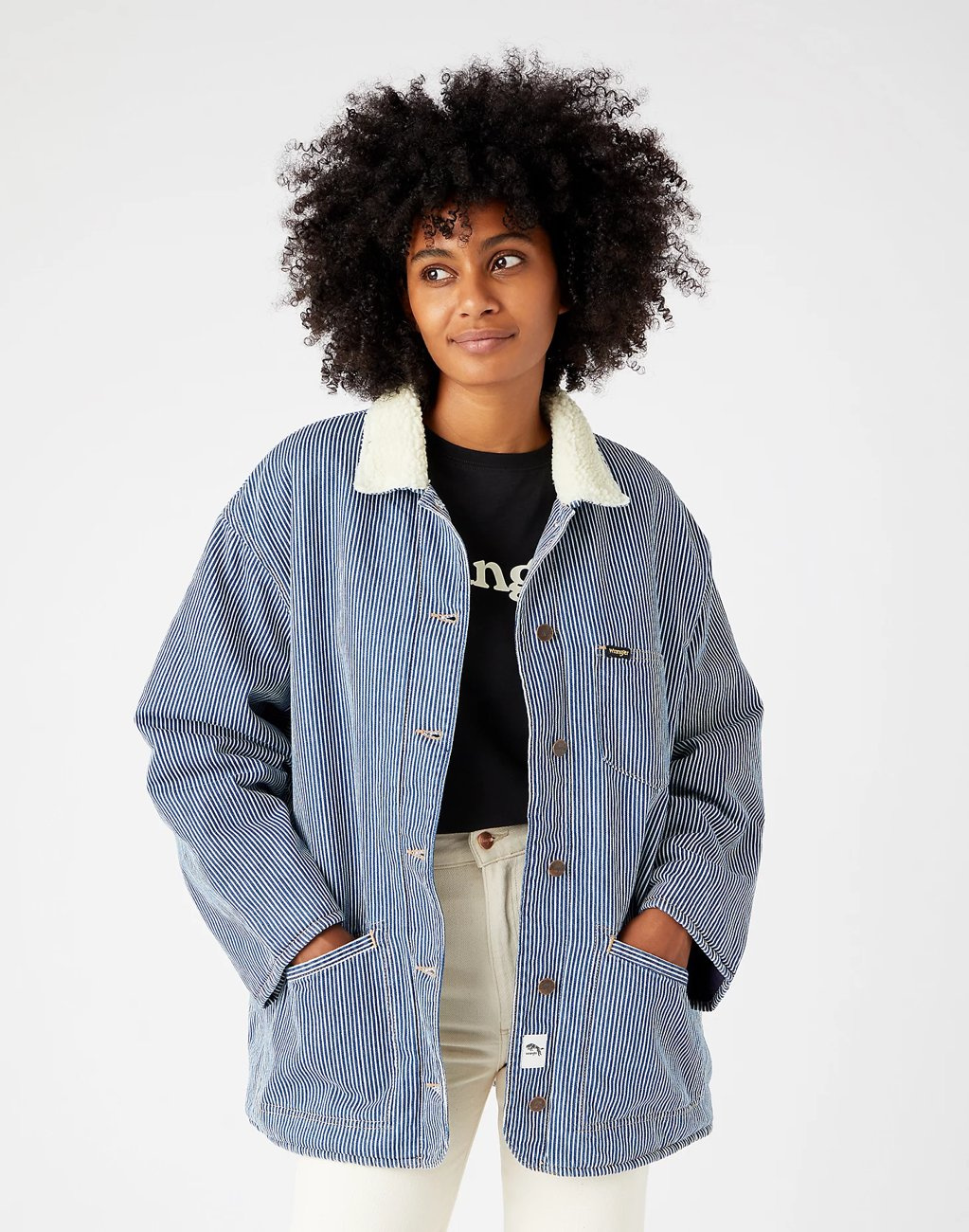 WRANGLER DUVET JACKET DAMSKA KURTKA PRZEJŚCIOWA W PASKI 112146068