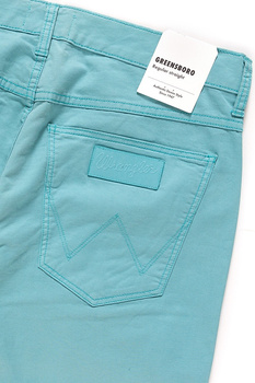 WRANGLER SPODNIE MĘSKIE GREENSBORO DUSTY TURQUOISE W15QRU25T 112127057