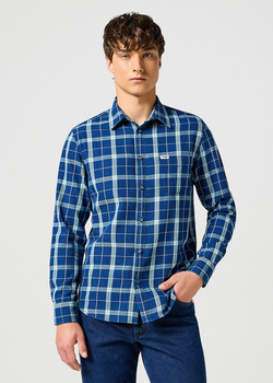WRANGLER MĘSKA KOSZULA 1 PKT SHIRT GREEN INDIGO 112357231 W5X2017327