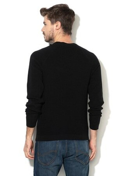 LEE CREW NECK KNIT MĘSKI SWETER PITCH BLACK L83DOCEM 112122323