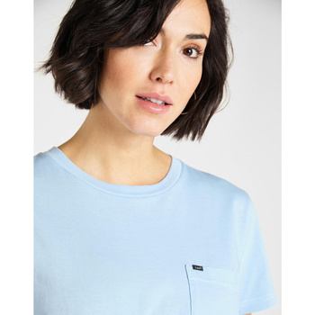 DAMSKI T-SHIRT LEE GARMENT DYED TEE RELAXED FIT SKY BLUE L40RETNR 112108708
