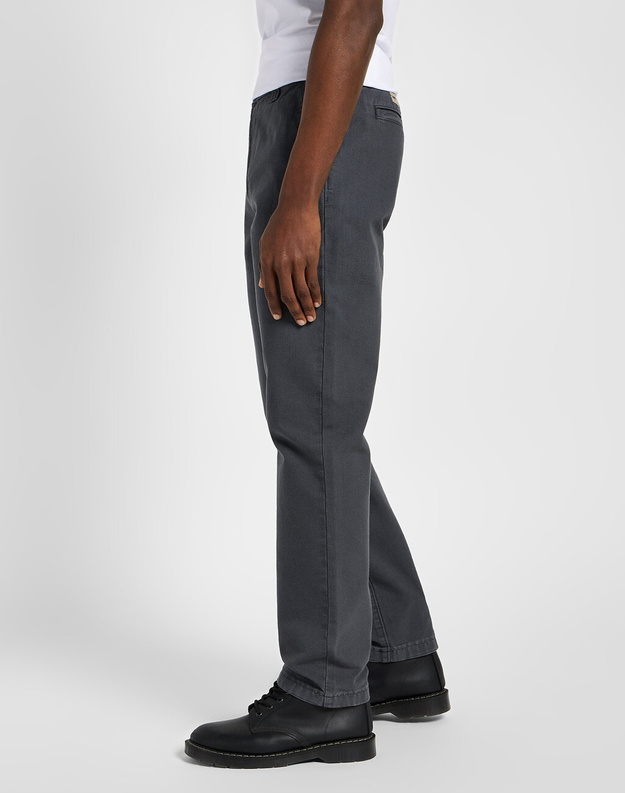 LEE MĘSKIE SPODNIE MATERIAŁOWE RELAXED WORKWEAR CHINO DARK MUTE GRAY 112355785 L78K008531