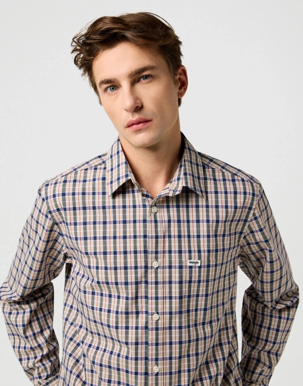 MESKA KOSZULA WRANGLER 1 PKT SHIRT BEIGE 112371553